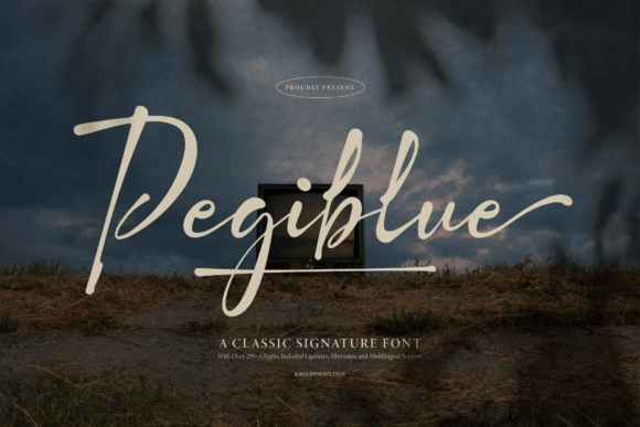 Pegiblue Font - Featured Image