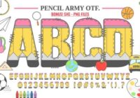 Pencil Army Font - Featured Image