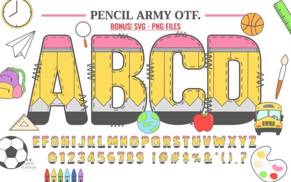 Pencil Army Font - Featured Image