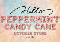 Peppermint Candy Cane Font - Featured Image