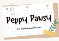 Peppy Pansy Font - Featured Image