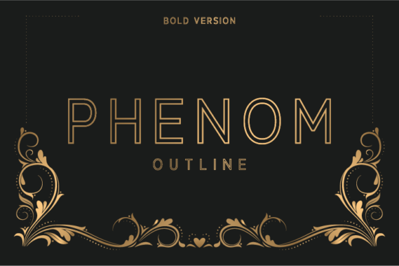 Phenom Outline Bold Font - Featured Image