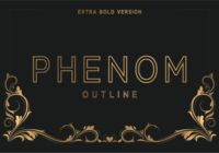 Phenom Outline Extra Bold Font - Featured Image