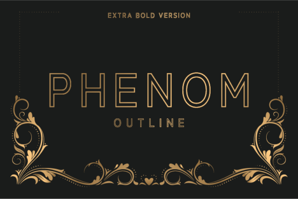 Phenom Outline Extra Bold Font - Featured Image