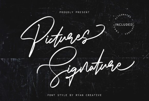 Pictures Signature Font - Featured Image