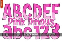 Pink Dinous Font - Featured Image