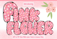 Pink Flower Font - Featured Image