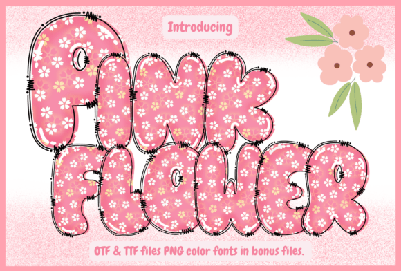 Pink Flower Font - Featured Image
