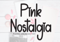 Pink Nostalgia Font - Featured Image