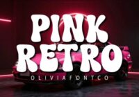 Pink Retro Font - Featured Image
