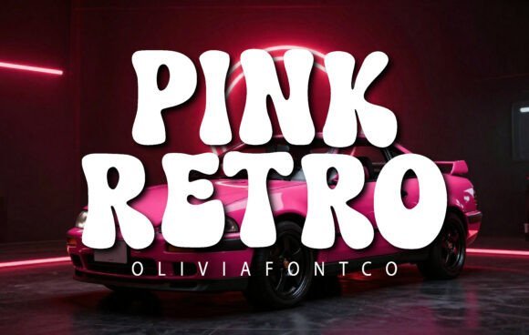 Pink Retro Font - Featured Image
