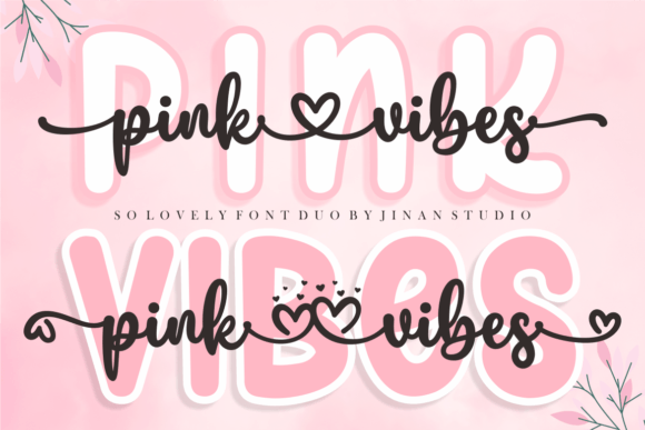 Pink Vibes Duo Font - Featured Image