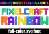 Pixelcraft Rainbow Font - Featured Image