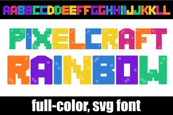 Pixelcraft Rainbow Font - Featured Image