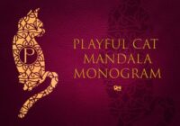 Playful Cat Mandala Monogram Font - Featured Image