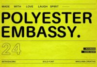 Polyester Embassy Font - Featured Image