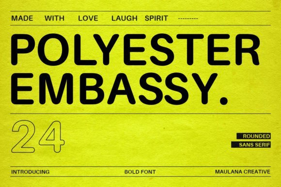 Polyester Embassy Font - Featured Image