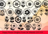 Poppy Flower Font - Featured Image