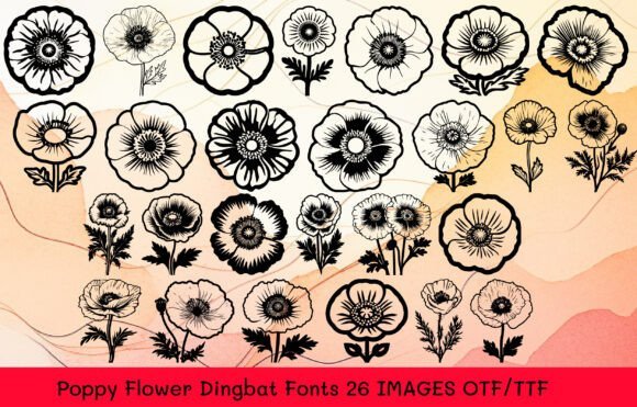 Poppy Flower Font - Featured Image