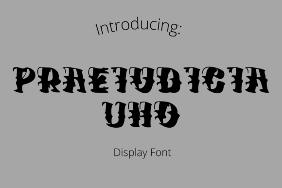 Praeiudicia Uno Font - Featured Image