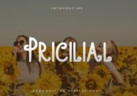 Pricilial Font - Featured Image