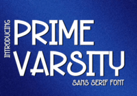 Prime Varsity Font - Featured Image