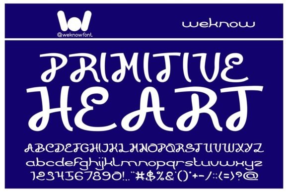 Primitive Heart Font - Featured Image