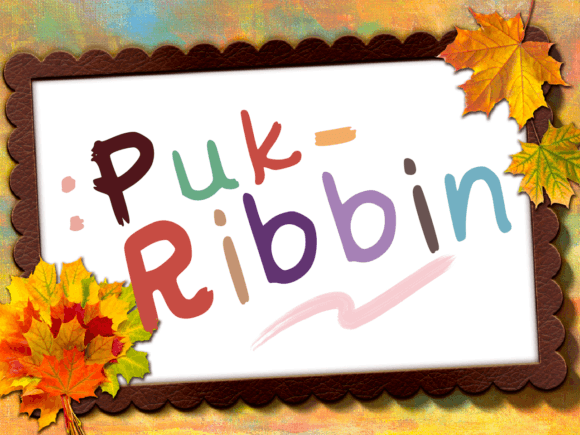 Puk Ribbin Font - Featured Image