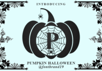 Pumpkin Halloween Monogram Font - Featured Image