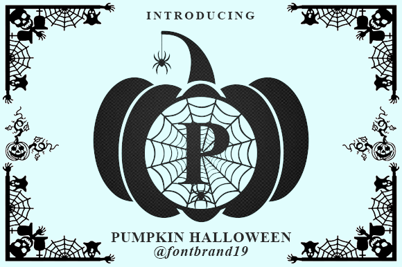 Pumpkin Halloween Monogram Font - Featured Image