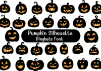 Pumpkin Silhouette Font - Featured Image