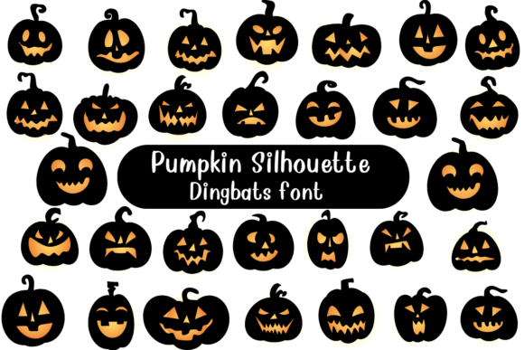 Pumpkin Silhouette Font - Featured Image