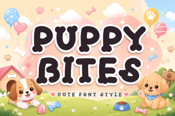 Puppy Bites Font - Featured Image