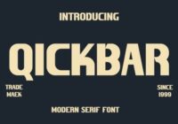 Qickbar Font - Featured Image