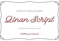 Qinan Script Font - Featured Image