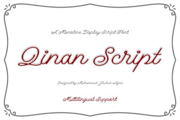 Qinan Script Font - Featured Image