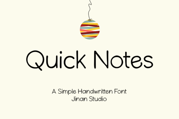 Quick Notes Font - Featured Image