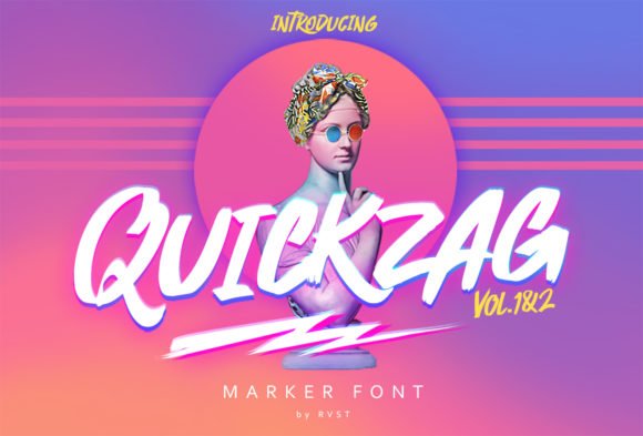 Quickzag Font - Featured Image