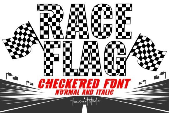Race Flag Checkered Font - Featured Image