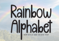 Rainbow Alphabet Font - Featured Image