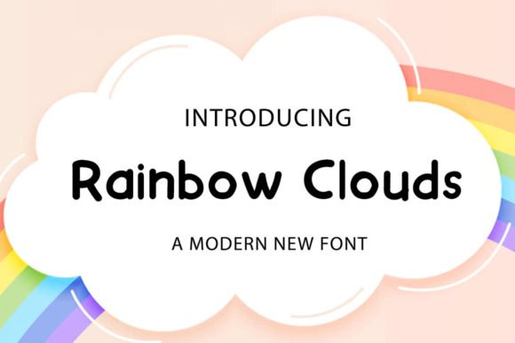 Rainbow Clouds Font - Featured Image