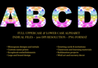Rainbow Lotus Alphabet Set Font - Featured Image