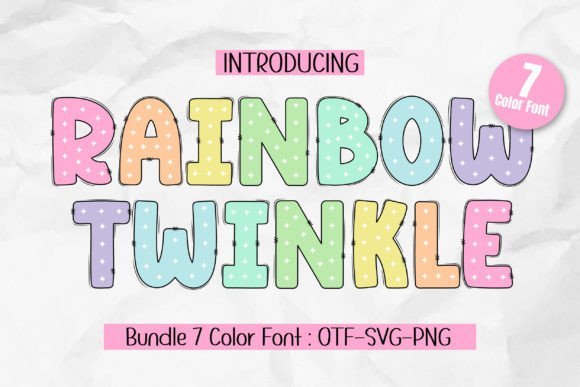 Rainbow Twinkle Font - Featured Image