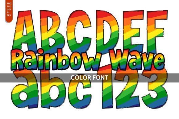 Rainbow Wave Font - Featured Image