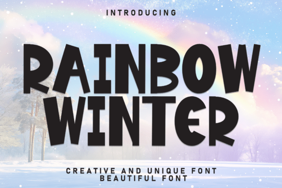 Rainbow Winter Font - Featured Image