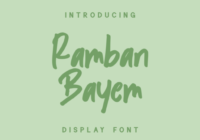 Ramban Bayem Font - Featured Image