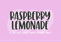 Raspberry Lemonade Font - Featured Image