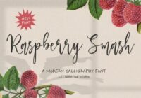 Raspberry Smash Font - Featured Image