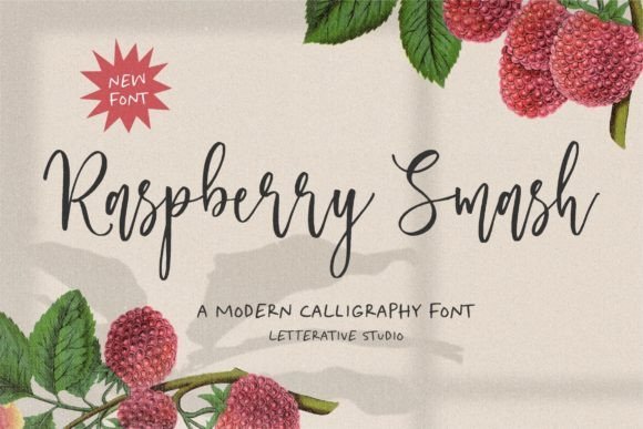 Raspberry Smash Font - Featured Image