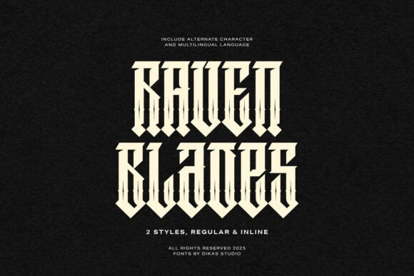 Raven Blades Font - Featured Image